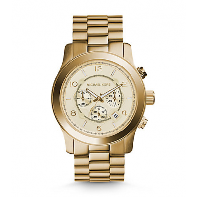 Michael Kors Ladies  Runway Oversized Gold-Tone Watch MK8077