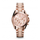 Michael Kors Ladies Mini Bradshaw Acetate and Rose Gold-Tone Watch MK6066