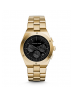Michael Kors Ladies  Reagan Onyx and Gold-Tone Watch MK6078